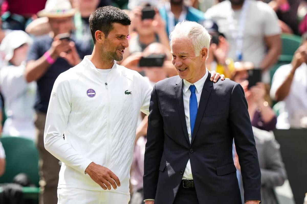 Novak Djokovic and John McEnroe