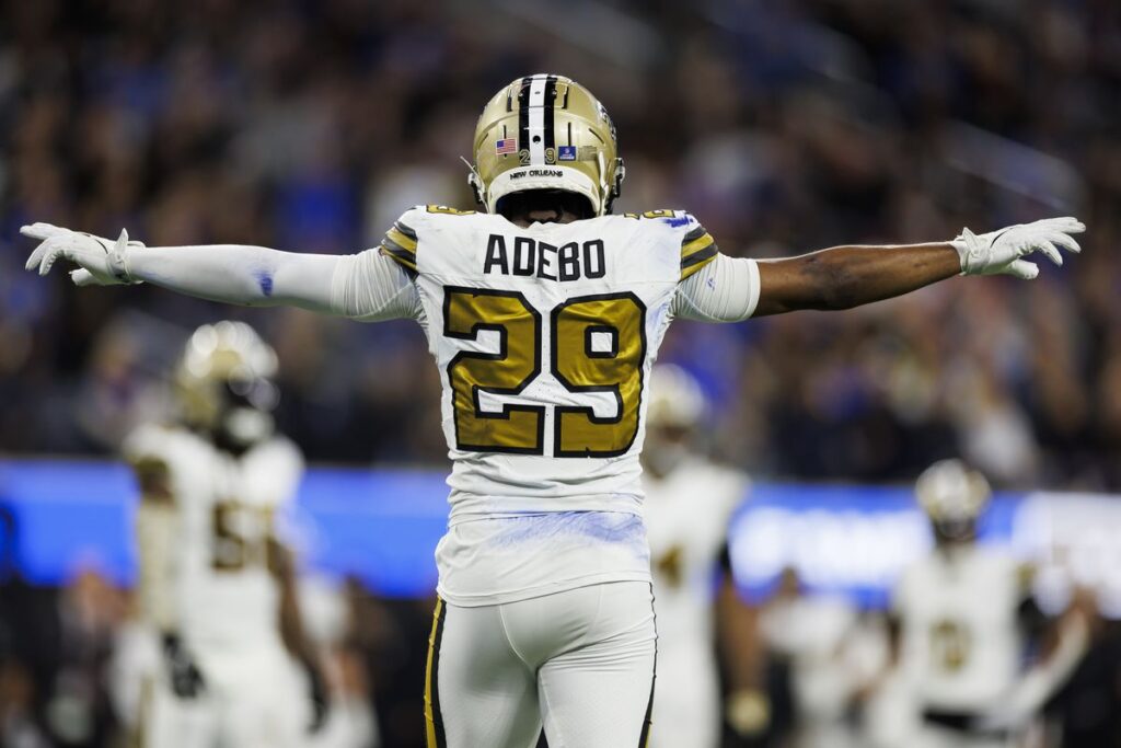 The Giants acquired Paulson Adebo in NFL Free Agency.
