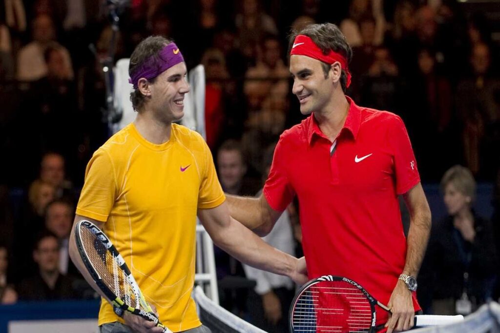 Rafael Nadal and Roger Federer