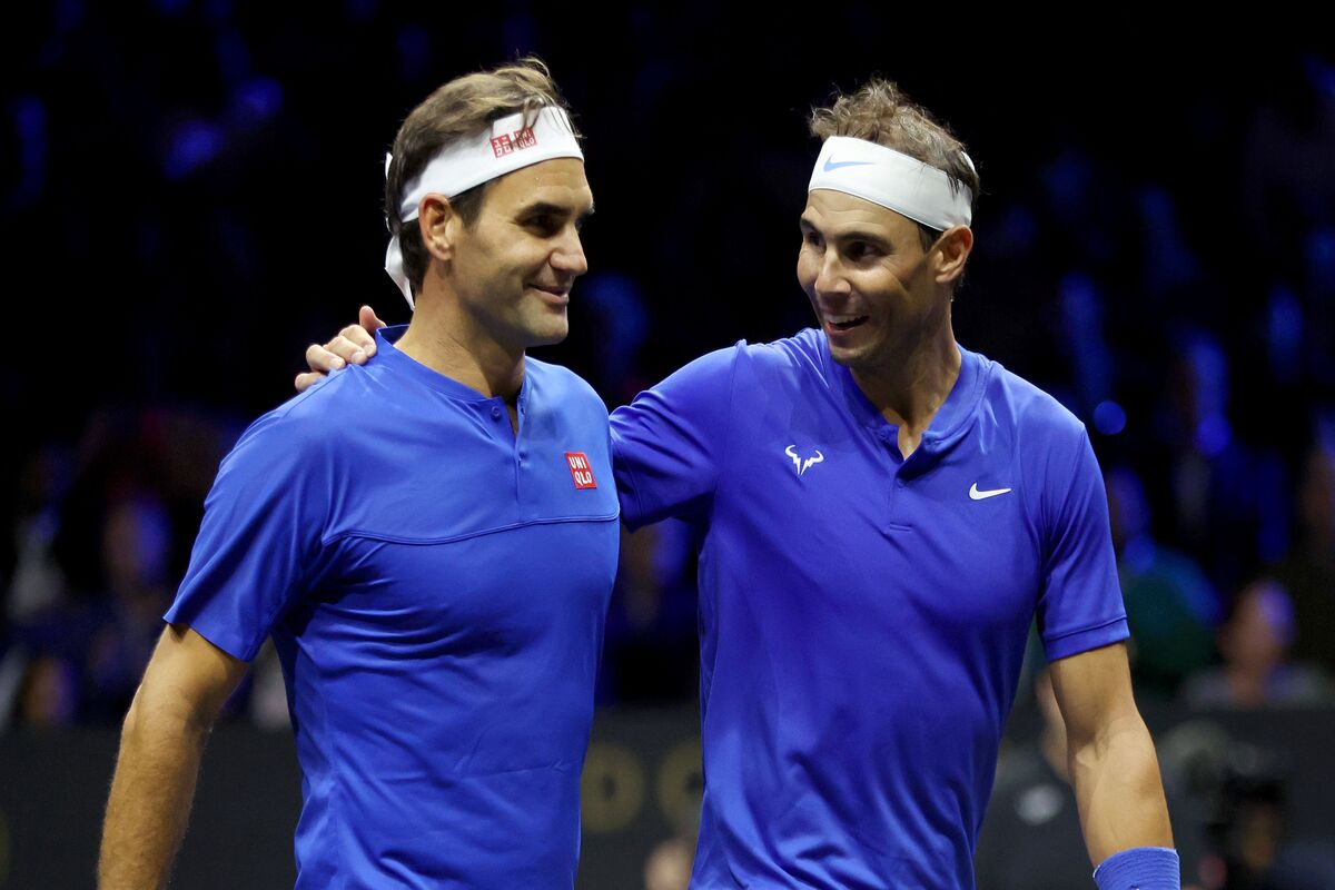 Rafael Nadal and Roger Federer